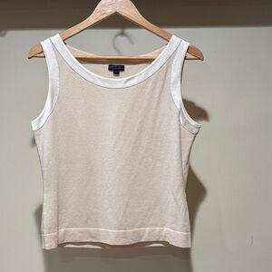 Cashmere Lafayette 148 New York Cream Tank Top